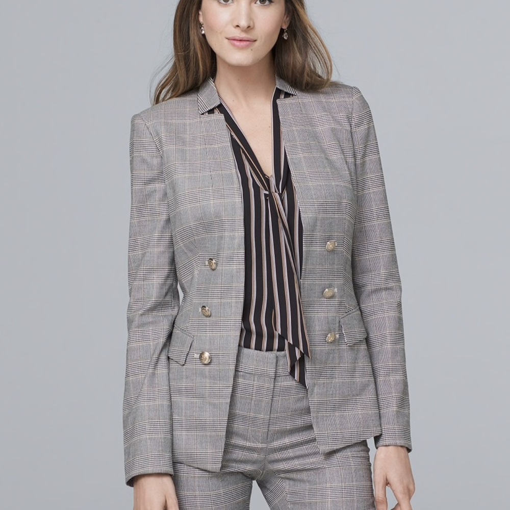 WHBM GLEN PLAID BLAZER